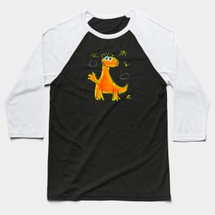 Crayon Dinosaur #1 Baseball T-Shirt